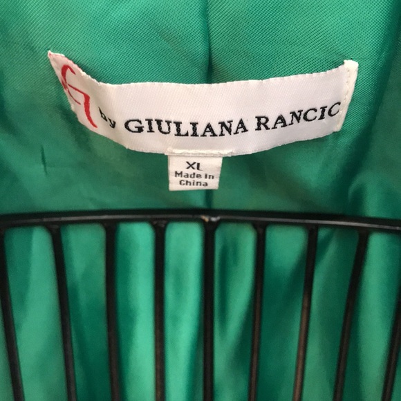 Giuliana Rancic Green Suede Jacket with Side Pockets Size XL - Picture 3 of 13